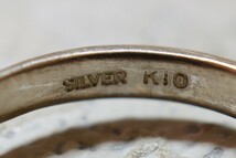 555 10金 シルバー リング 指輪 ヴィンテージ アクセサリー SILVER K10刻印 アンティーク シルバージュエリー 装飾品_画像5