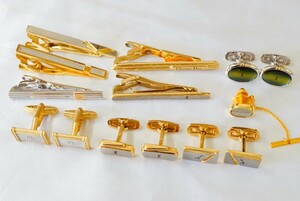 C1029 YSL/GIVENCHY/Dior ブランド タイピン カフスなど メンズ スーツ ヴィンテージ アクセサリー 大量 まとめて おまとめ まとめ売り 