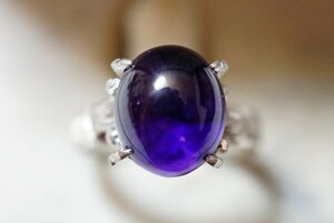 1241 natural amethyst ring ring Vintage accessory antique natural stone color stone gem color stone ornament 