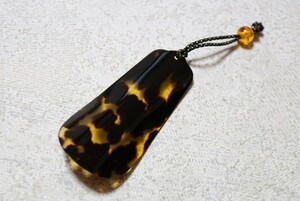 1488ps.@ tortoise shell natural amber tortoise shell shoehorn Vintage accessory antique ko Haku amber .... ornament 