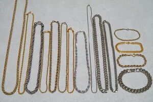 C1068 喜平系 海外製含む ネックレス ブレスレット 15点 ヴィンテージ アクセサリー 大量 セット まとめて おまとめ まとめ売り ペンダント