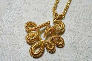 1644 NINA RICCI/ニナリッチ ペンダント ネックレス 海外製 ブランド ヴィンテージ アクセサリー アンティーク ゴールドカラー 装飾品