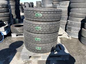 【中古タイヤ A1629】2021年製 8分山 ダンロップ 265/60R22.5 143/140J SP680 4本セット