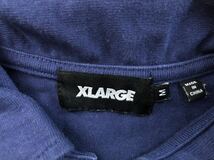 X-LARGE ポロシャツ 刺繍ロゴ 紺 ネイビー エクストララージ size M_画像4