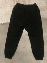 SEE SEE シーシー SWEAT PANTS NEW BLACK スウェットパンツ 裏起毛 刺繍ロゴ 黒 ブラック/オレンジ size M _画像2