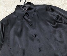 【美品★】サイズ40 Jean Paul GAULTIER CLASSIQUE 長袖サテンカフスシャツ/ブラウス◆黒☆ジャンポールゴルチエクラシック (3)_画像2