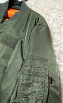 【超希少トランスフォーマーモデル★】Мサイズ ALPHA INDUSTRIES フライトジャケット MA-1/セージグリーン◆アルファインダストリーズ (2)_画像5