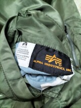 【超希少トランスフォーマーモデル★】Мサイズ ALPHA INDUSTRIES フライトジャケット MA-1/セージグリーン◆アルファインダストリーズ (2)_画像8