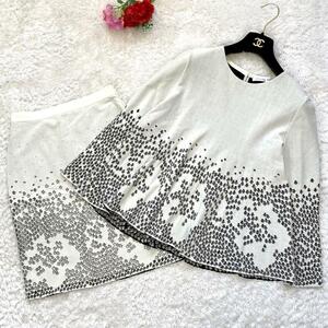 [ present tag * beautiful goods ] Christian Dior Christian Dior setup tops skirt dot punching graduation ceremony go in . type 