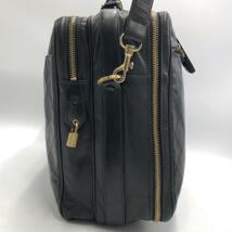 ［美品］シャネル　CHANEL ビコローレ ビジネスバッグ ブリーフケース　レザー ブラック ゴールド金具 2WAY ヴィンテージ　ポーチ付き_画像3