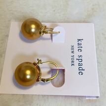 Kate Spade ケイトスペード　大粒パールモチーフ　ピアス　ローズゴールド　_画像3