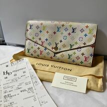 LOUIS VUITTON ルイヴィトン 二つ折り財布 長財布 マルチカラー モノグラム ポルトフォイユ サラ シリアルあり 付属品付き_画像1