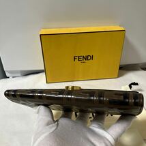 FENDI フェンディ 長財布 二つ折り財布 ズッカ エフイズ レザー 付属品付き シリアルあり_画像5