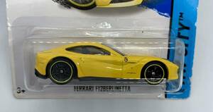 371// HOTWHEELSホットウィール HW CITY FERRARI F12 BERLINETTA フェラーリベルリネッタ イエロー カード破損