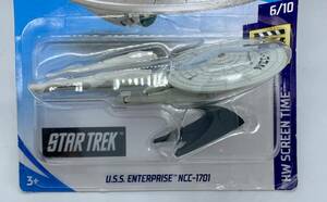 376// U.S.S. ENTERPRISE NCC-1701　エンタープライズ　STAR TREK スタートレック　ホットウィール Hot Wheels カードしわあり