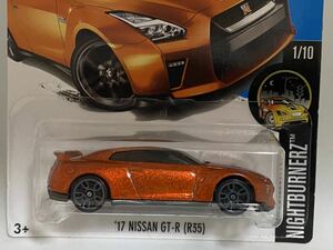 Hot Wheels ホットウィール '17 NISSAN SKYLINE GT-R (R35) オレンジメタリック ニッサン