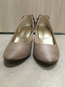  new goods veli here beige okura k chin beautiful pumps 24cm back ribbon pumps formal wedding two next .