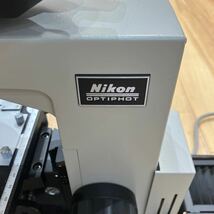 Nikon 生物顕微鏡 OPTIPHOT 電源コード付き 通電のみ確認 撮影用レンズなし ジャンク(動作未確認)取扱説明書付き。_画像3