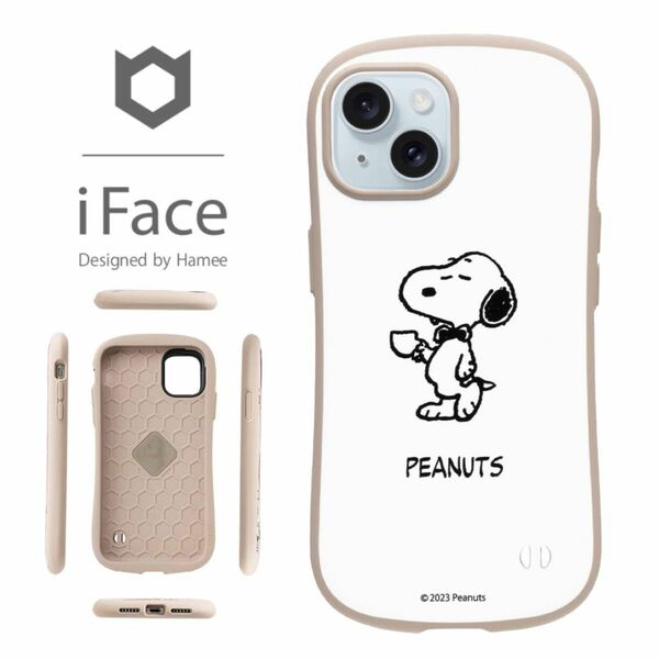 新品 iFace Cafe かわいい スヌーピー iPhone15 コーヒーブレイク ケース かわいい