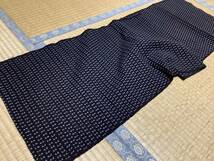 ◆木綿藍染絣小模様　久留米絣　備後絣　伊予絣　布細工　絣洋服　バッグ　袋物◆_画像3