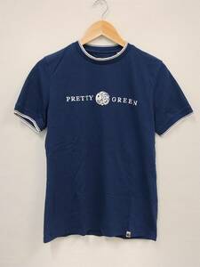 PRETTY GREEN プリティグリーン Tシャツ ネイビー サイズS【2-763】