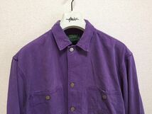 90's RALPH LAUREN COUNTRY ポロカントリー ラルフローレン カントリー ダンガリーシャツ デニムシャツ シャツジャケット 紫 M /ワーク_画像5