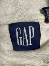 90's OLD GAP オールドギャップ 長袖ポロシャツ プルオーバー スウェット ポロシャツ 長袖 トップス USAヴィンテージ 紺タグ M_画像4