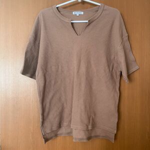 GLOBAL WORK グローバルワーク トップス　 カットソー　ワッフル生地　 半袖Tシャツ