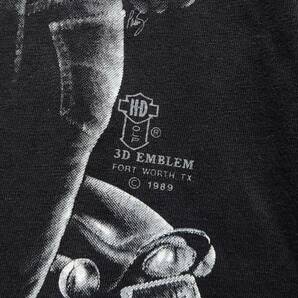 1989’s HARLEY DAVIDSON オーストラリア製 シングルステッチ “3D EMBLEM” プリント Tシャツ ブラック S 半袖 ハーレーダビッドソンの画像5