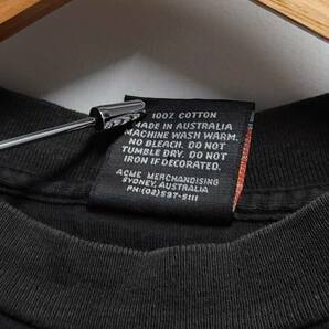 1989’s HARLEY DAVIDSON オーストラリア製 シングルステッチ “3D EMBLEM” プリント Tシャツ ブラック S 半袖 ハーレーダビッドソンの画像3