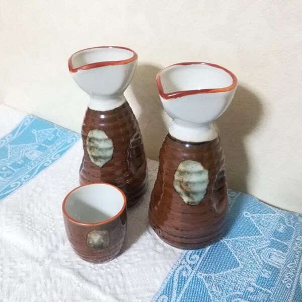 酒器 徳利 とっくり お猪口セット 茶色
