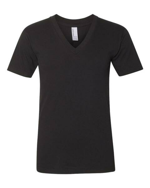 【新品】 アメリカンアパレル Vネック Tシャツ　黒 Sサイズ2枚セット americanapparel 半袖 (男女兼用) アメアパ ファインジャージー 無地 