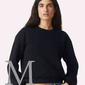 新商品　アメリカンアパレル　ブラック　M　レディース　スウェット　トレーナー　ReFlex Fleece Crewneck Sweatshirt AmericanApparel