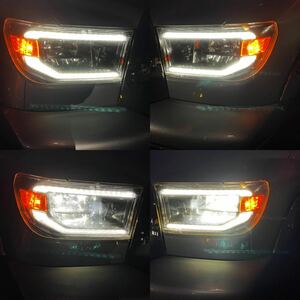 売切 希少 タンドラ TUNDRA セコイア SEQUOIA LED シーケンシャル　ウインカー ヘッドライト 2007-2013用　キレイ　左右セット　デイライト