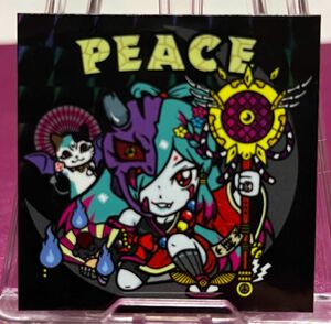 PEACE seal 黒プリズムver. PEACE シール 自作 シール