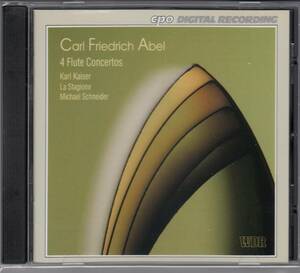 [CD/Cpo]C.F.アーベル(1723-1787):フルート協奏曲ハ長調Op.6-1他/K.カイザー(tr-fl)&M.シュナイダー&ラ。スタジオーネ・フランクフルト