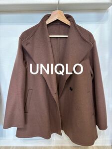【新品】UNIQLO ダブルフェイスショートコート ブラウン S