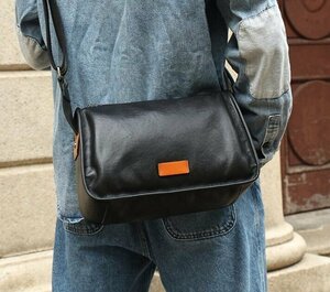 超人気★メッセンジャーバッグ メンズ ショルダーバッグ 斜めがけ バッグ 牛革 iPadの収納可能 革 縦型 通学 通勤 ビジネスバッグ