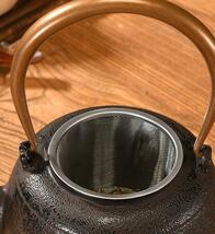 急須 茶道具 職人手作り 鋳鉄製の壷 コーティングなし ティーポット 銅取手銅蓋 やかんを沸かす_画像2