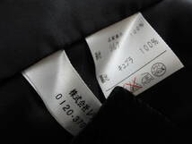 美品・Leilian・レリアン・シルク100％・ステンカラーコート・黒・大きいサイズ13+_画像8