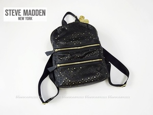  domestic not yet sale NY brand as good as new [STEVE MADDEN] Gold Star * punching leather rucksack backpack bag T-shirt skirt pants 