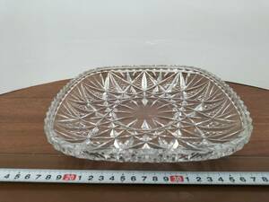 コレクション　昭和　レトロ　アンティーク　クリスタルガラス　料理皿　デザイン皿