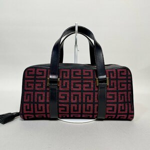 2403-43-2｜美品｜GIVENCHY ジバンシィ ハンドバッグ キャンバス レザー ブラック 4Gロゴ