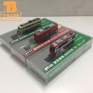 1円〜 ジャンク MODEMO Nゲージ NT149 東京都電8800系、NT77 豊橋鉄道市内線 モ3502、NT106 東京都電 7000系 3両セット