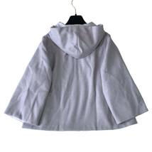 C06◆極美品 レリアン Leilian 大きいサイズ 5 XL-2XL 3L前後 ゆったり フーディー フーデッド コート ジャケット フード 春も着用可能♪_画像4