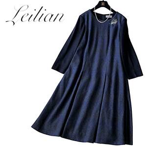 E07* ultimate beautiful goods Leilian Leilian plus house large size 13+ XL rom and rear (before and after) a-ga il diamond pattern One-piece flexible stretch rare spring . recommendation 