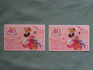東京ディズニーリゾート パスポート 2枚 2024/06/30有効 送料込