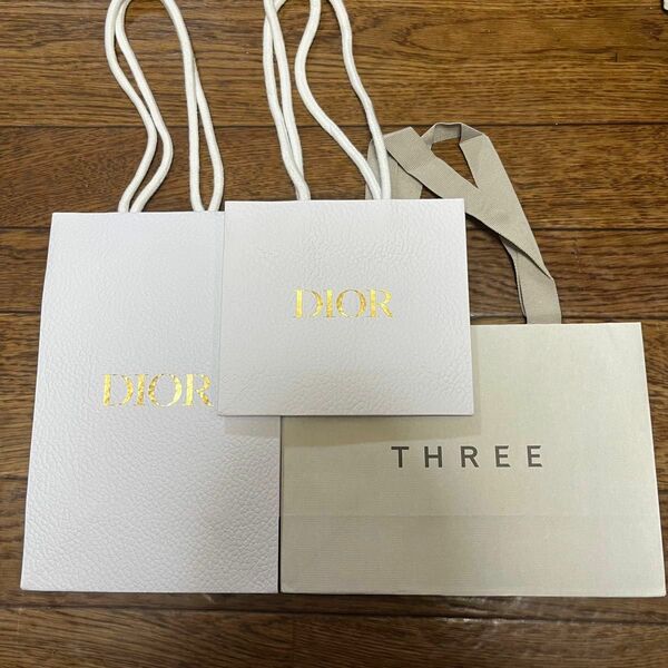 Dior THREE ディオール ショッパー 紙袋 ショップ袋