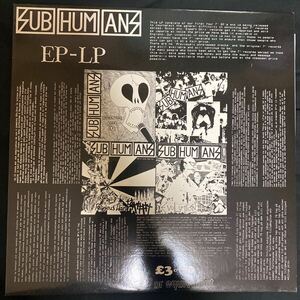 SUBHUMANS 「EP-LP」 Fish14 UK インサート付き レコード LP