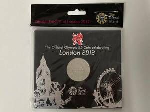 ロンドン五輪　オリンピック　コイン　エリザベス女王　5ポンド　2012年■4889